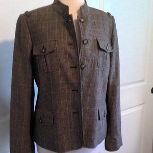 Banana Republic 14 Plaid Tweed Jacket